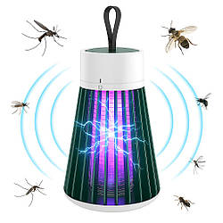 Антимоскітна лампа від комарів, від USB, Electronic shock, Зелена / Електрична пастка-знищувач комах