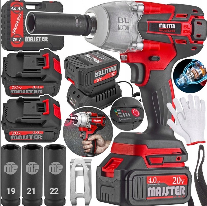 Гайковерт акумуляторний безщітковий MAJSTER POLSKA MP-0514, фото 1