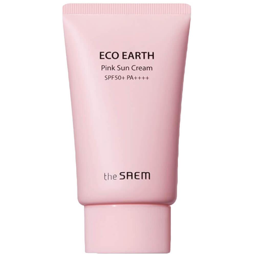 Сонцезахисний крем для обличчя The Saem Sun Eco Earth Pink Sun Cream SPF50+ PA++++ 50 мл