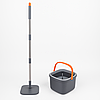 Швабра з віджимом і відро 5,8 л + 2 насадки / Швабра з самовіджимом / Швабра ледарка, фото 3
