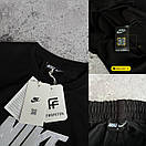 Костюм чоловічий літній чорний футболка та шорти фірмовий Nike (Найк), фото 2