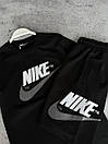 Костюм чоловічий літній чорний футболка та шорти фірмовий Nike (Найк), фото 3