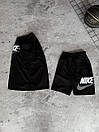 Костюм чоловічий літній чорний футболка та шорти фірмовий Nike (Найк), фото 7
