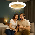 Лампа вентилятор в патрон Е27 + пульт, CHP-006, Біла / Світлодіодний стельовий світильник, фото 2