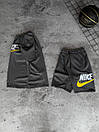 Костюм чоловічий літній сірий футболка та шорти фірмовий Nike (Найк), фото 5