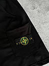 Костюм чоловічий літній чорний футболка та шорти фірмовий Stone Island (Стон Айленд), фото 3