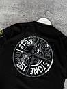Костюм чоловічий літній чорний футболка та шорти фірмовий Stone Island (Стон Айленд), фото 5
