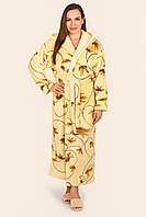 Жіночий махровий халат з капюшоном, велюровий, L (50–52), 100% бавовна, Туреччина