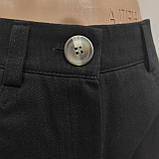 Шорти Azuri жіночі з бавовни з високою посадкою S чорні, фото 4