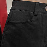 Шорти Azuri жіночі з бавовни з високою посадкою S чорні, фото 3