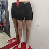 Шорти Azuri жіночі з бавовни з високою посадкою S чорні, фото 2