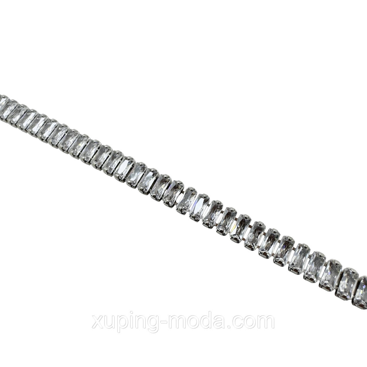 17+3 см х 5 мм. Браслет жіночий ксюпінг. Родій, фото 1