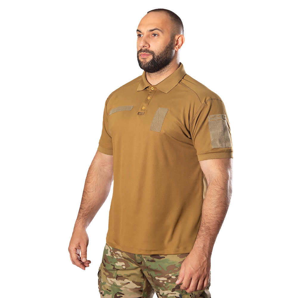 Тактичне поло Army ID 2.0 CoolPass Pique LT — Койот: комфорт і функціональність для служби, фото 1