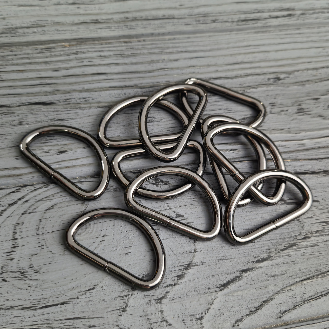 Напівкільце 40х19х5 мм Темний нікель, фото 1