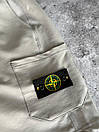 Костюм чоловічий літній світло-сірий футболка та шорти фірмовий Stone Island (Стон Айленд), фото 4