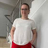 Блуза Nita жіноча футболка штапель 44 біла