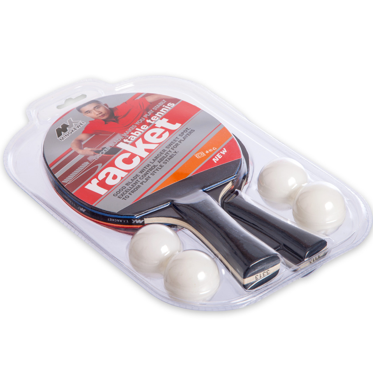 Набір для настільного тенісу Racket  MT-3313 2 ракетки 4 м'яча, фото 1