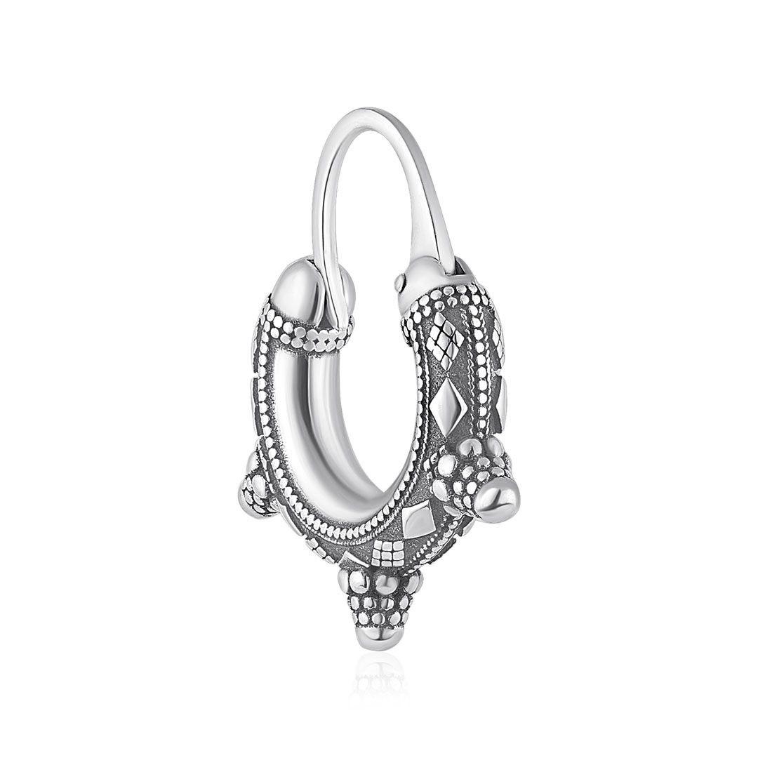 Срібна чоловіча моносережка Козацька. 20519