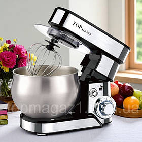 Кухонний тістоміс 6 л Top Kitchen 4200 Вт планетарний міксер 3в1 з металевою чашею і вінчиком