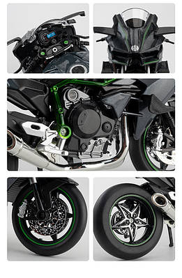 Игровой набор мотоцикл Kawasaki Ninja ZX-10R 25 см со светом