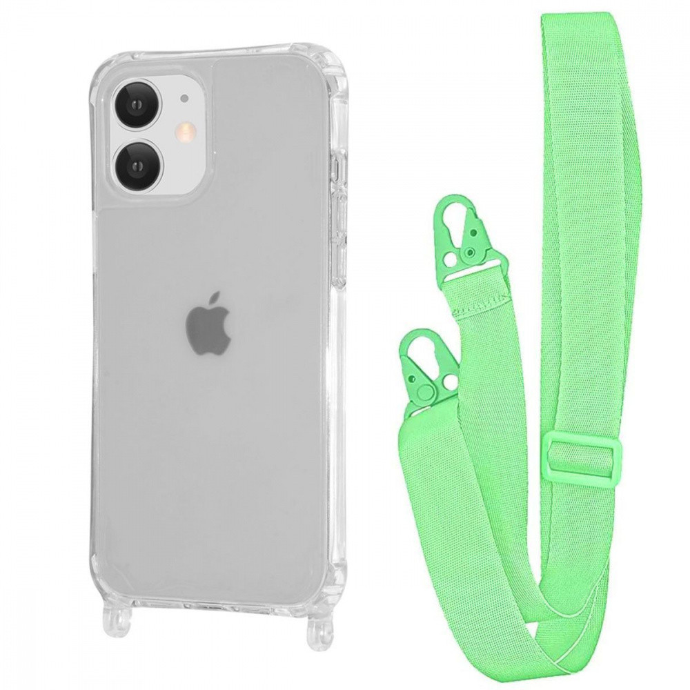 Чохол WAVE Clear Case With Strap для Iphone 11 Green, фото 1