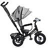 Дитячий триколісний велосипед — коляска Turbo Trike MT 1006-8 з батьківською ручкою Сірий, фото 3