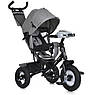 Дитячий триколісний велосипед — коляска Turbo Trike MT 1006-8 з батьківською ручкою Сірий, фото 8