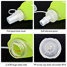 Пляшка складана для води похідна силіконова Newboler 500 мл Зелена, фото 3