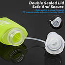 Пляшка складана для води похідна силіконова Newboler 500 мл Зелена, фото 4