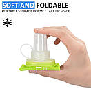 Пляшка складана для води похідна силіконова Newboler 500 мл Зелена, фото 6