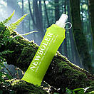 Пляшка складана для води похідна силіконова Newboler 500 мл Зелена, фото 8