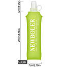 Пляшка складана для води похідна силіконова Newboler 500 мл Зелена, фото 2