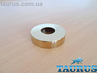 Золотий круглий фланець ThermoPulse Gold розмір D80 мм / висота 20 мм, під внутрішній розмір 1" (32мм). Латунь