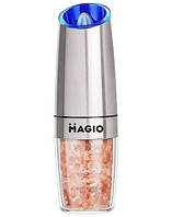 Професійний електричний млин для спецій і перцю гравітаційний подрібнювач Magio MG-210 Сірий