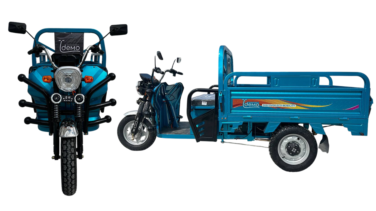 Електричний грузовий триикл IDemo Cargo Transporter 1000W-72V-45Ah шини 12"/12" купити дешево в Украіні