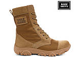 Тактичні дихаючі літні берці койот для військових. Літні берці з міцною підошвою. Wolf original, фото 4