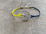 Браслет дерево життя в жовто-синьому кольорі України амулет, фото 2