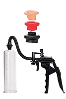 Помпа чоловіча The Perfect Pump 19см*5,5 см + 3 змінні насадки