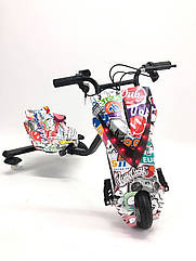 Windtech Crazy Bug 500W Білий графіті Дріфткар триколісний