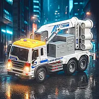 Іграшковий автомобіль авто прожектор вишка з інерцією / Спецтехніка вантажівка дитячий транспорт 1:16 світло звук