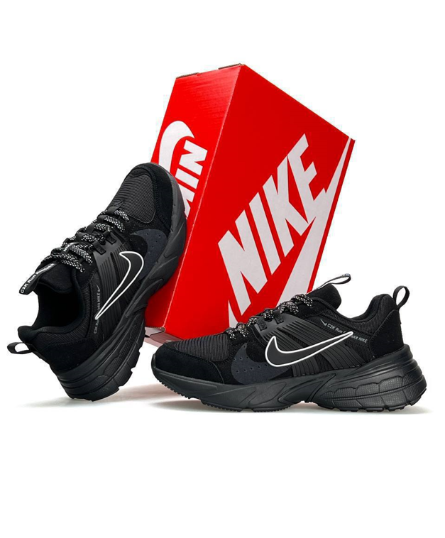 Чоловічі кросівки Nike v2k Runtekk Black Найк чорні текстильні весна осінь, фото 1