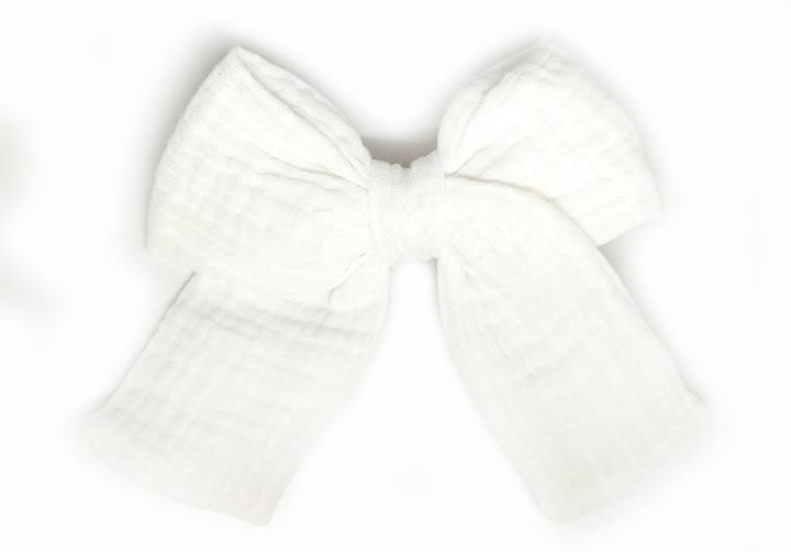 Шпилька для волосся Бант білий, фото 1