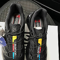 Кросівки чоловічі Salomon XT6 Lab total Black Саломон ХТ6 Лаб повністю чорні весна літо, фото 2
