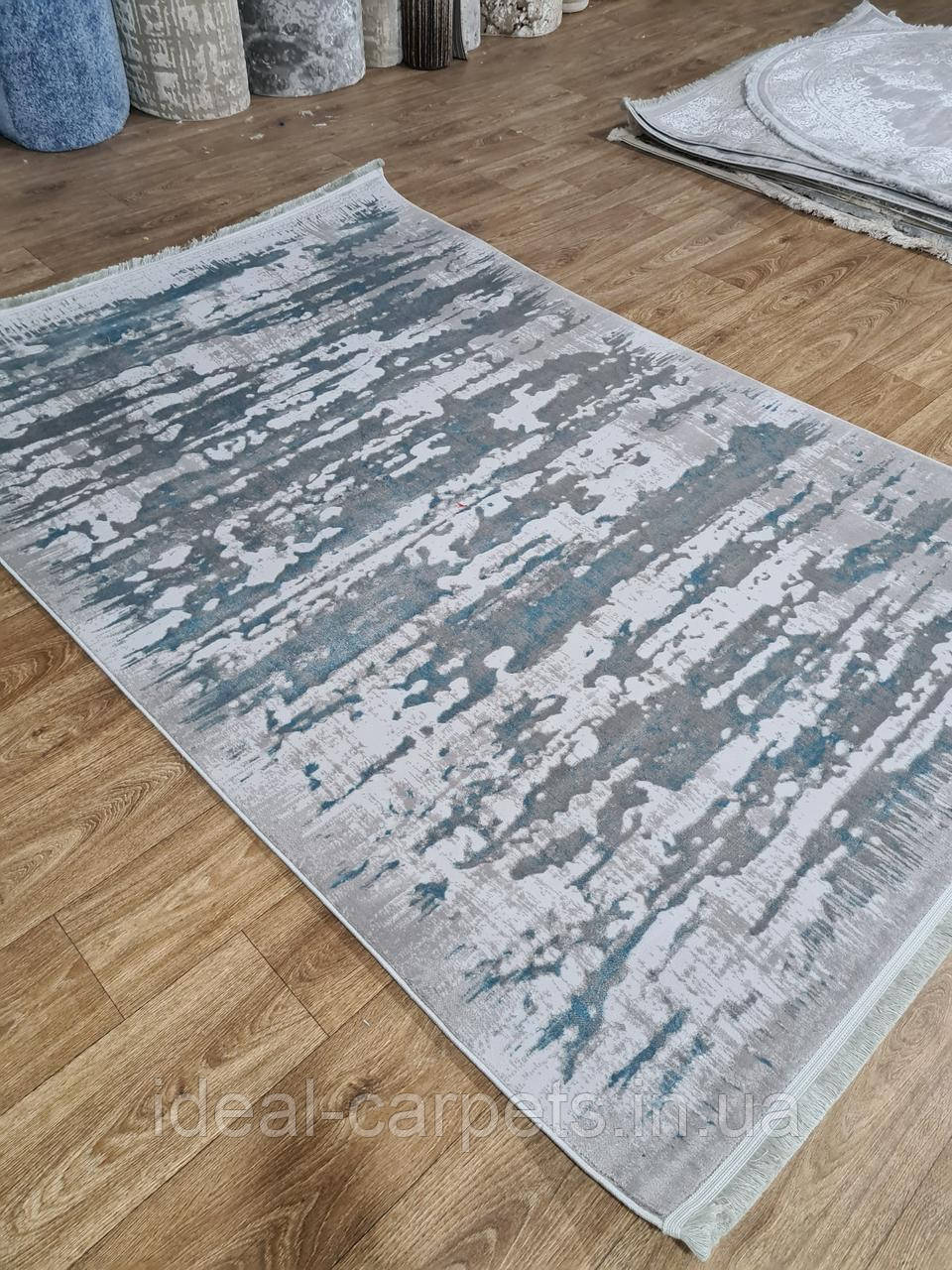 Килим 2.4*3.4м Odessa 0261 Абстракція Grey Blue, фото 1