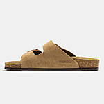 Чоловічі літні шльопанці Birkenstock Arizona (коричневі) модне літнє взуття 2098 Біркеншток топ, фото 3