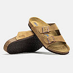 Чоловічі літні шльопанці Birkenstock Arizona (коричневі) модне літнє взуття 2098 Біркеншток топ, фото 6