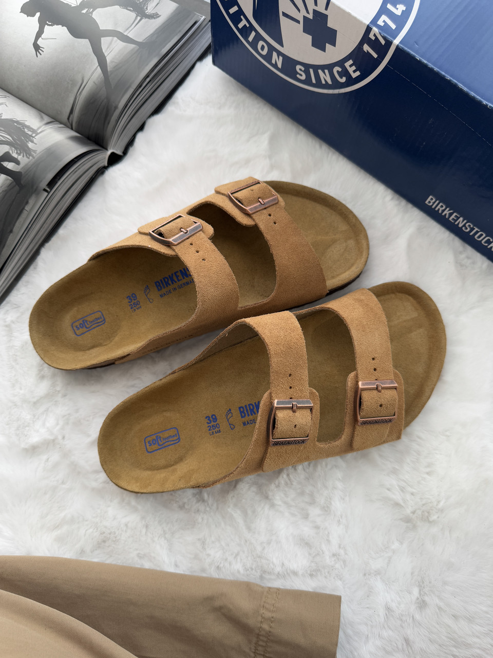 Чоловічі літні шльопанці Birkenstock Arizona Chestnut (коричневі) модне літнє взуття brk-0006 Біркеншток топ, фото 1