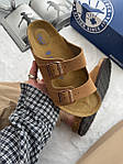 Чоловічі літні шльопанці Birkenstock Arizona Coffe (коричневі) модне літнє взуття brk-0005 Біркеншток топ, фото 7