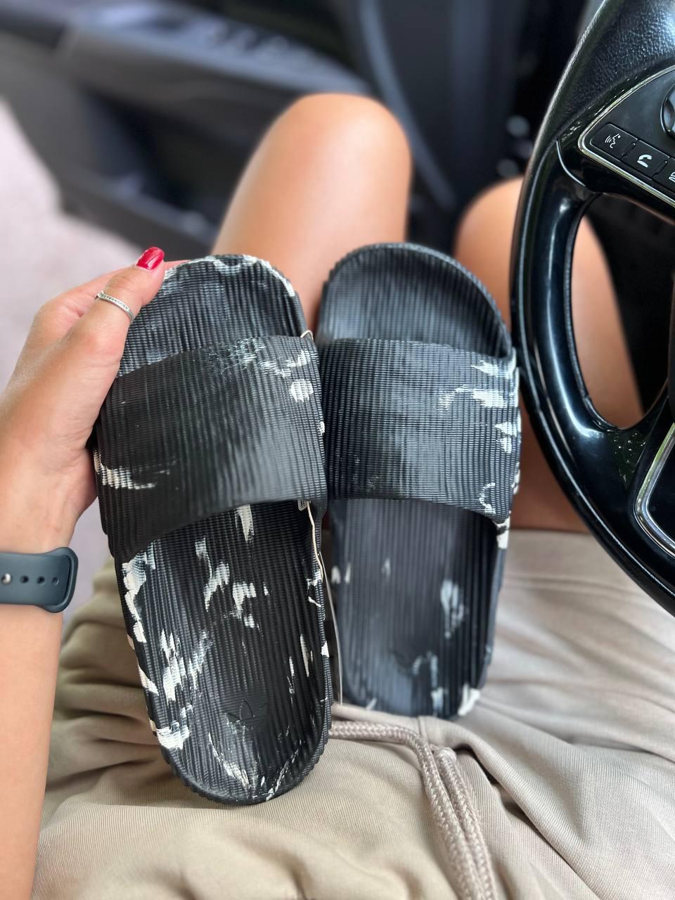 Чоловічі літні шльопанці ADIDAS ADILETTE 22 (чорні) модні легкі шльопанці AC-8 Адідас топ, фото 1