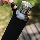 Пляшка титанова для води спортивна фляга з титану Loerston Titanium 750 мл з неопреновим чохлом, фото 2